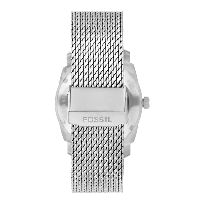 Fossil Machine Three Hand Brown Dial Mesh Men's Watch- FS6014